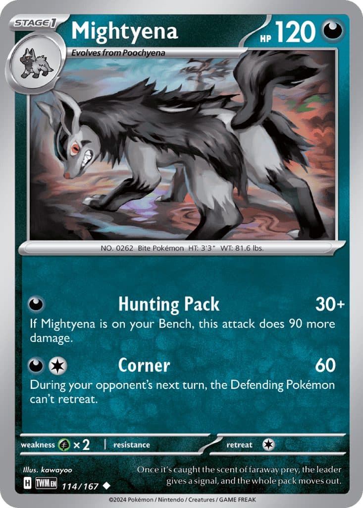 POKEMON ENGLISH - Twilight Masquerade - 114/167 - Mightyena