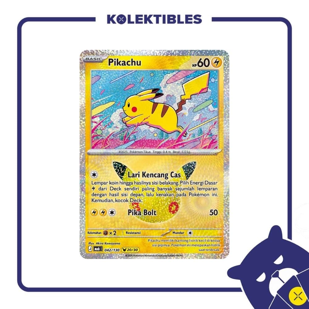 Pokemon Indonesia - MA6 042/130 – Pikachu 20/30