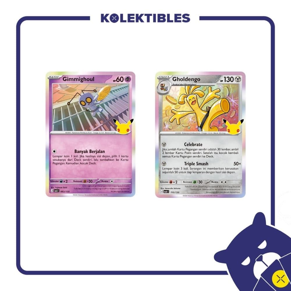 Pokemon Indonesia - MA6 083 & 110/130 Set of 2 – Gimmighoul & Gholdengo 01/004/02/11/113