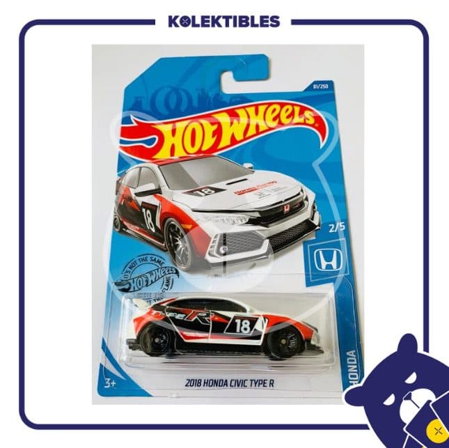 Hot Wheels - Honda - 2018 m Type R - Putih 01/169/07/22/190