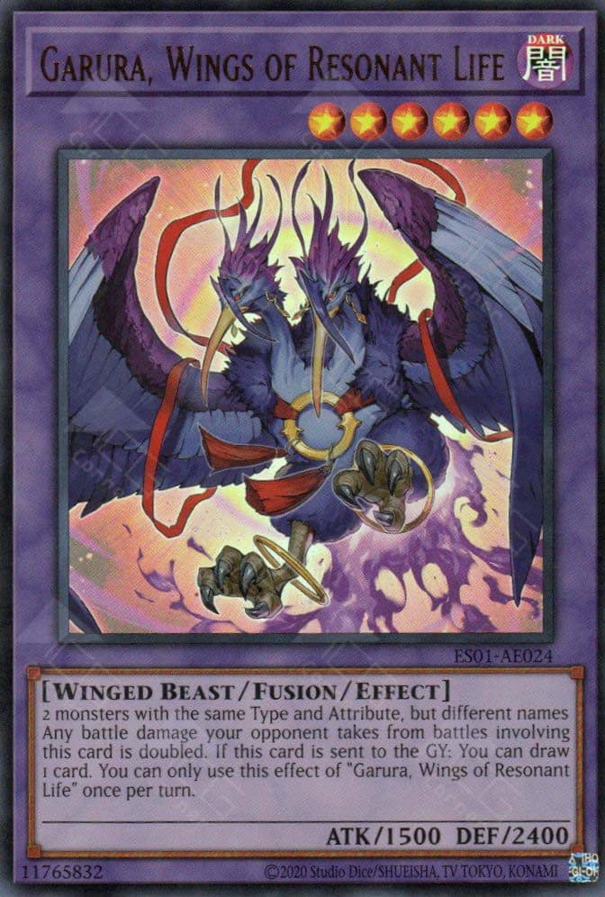 YU GI OH AE -ES01-AE024 Garura, Wings of Resonant Life UR