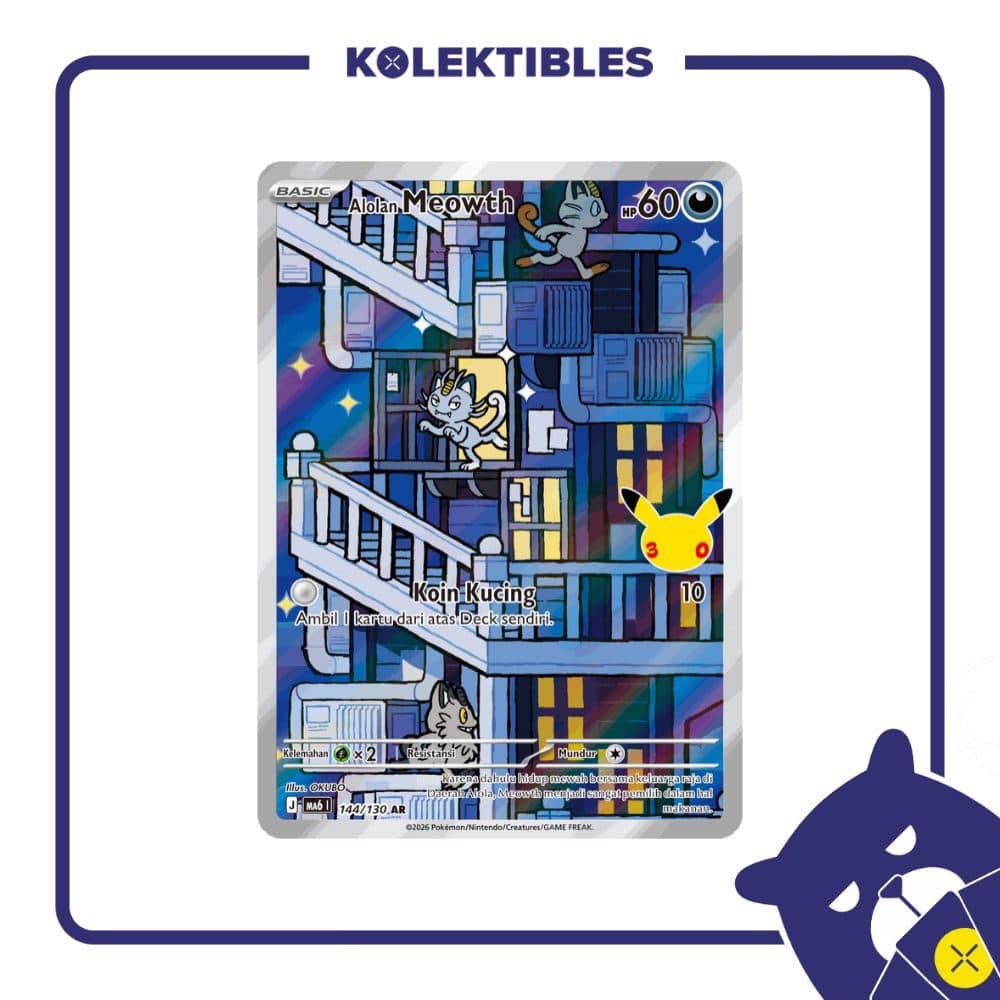 Pokemon Indonesia - MA6 144/130 AR - Alolan Meowth
