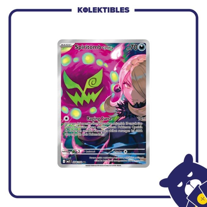 Pokemon Indonesia - MA3 208/193 AR - Spiritomb Cynthia 01/210/02/11/111