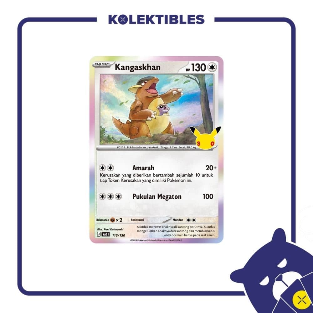 Pokemon Indonesia - MA6 116/130 Holo - Kangaskhan 01/004/02/11/113