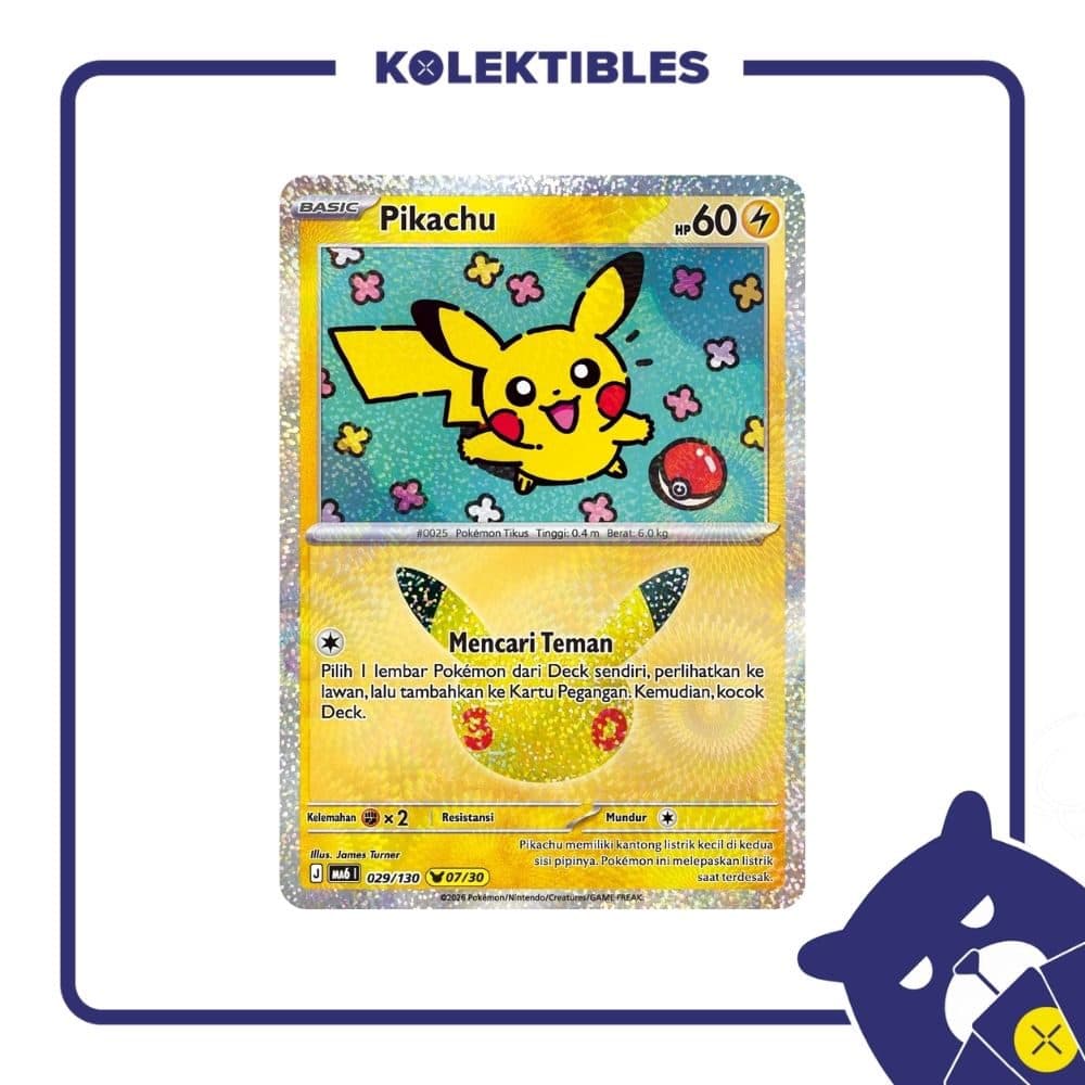 Pokemon Indonesia - MA6 029/130 – Pikachu 07/30