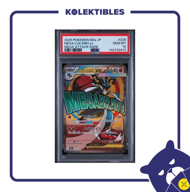 Mega Lucario EX 228 MA – Pokemon M2a 2025 Japan – PSA 10 - 01/004/02/11/113