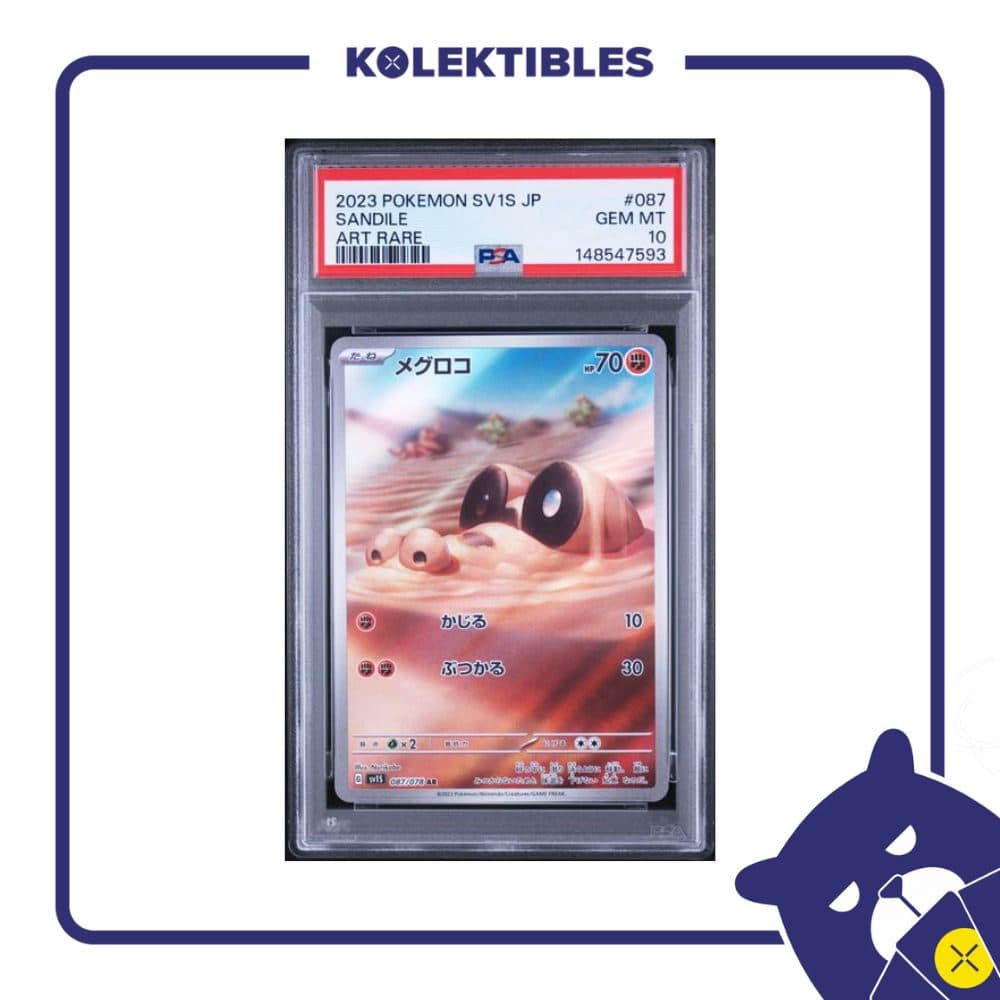 Sandile 087 AR - Pokemon SV1S 2023 Japan - PSA 10