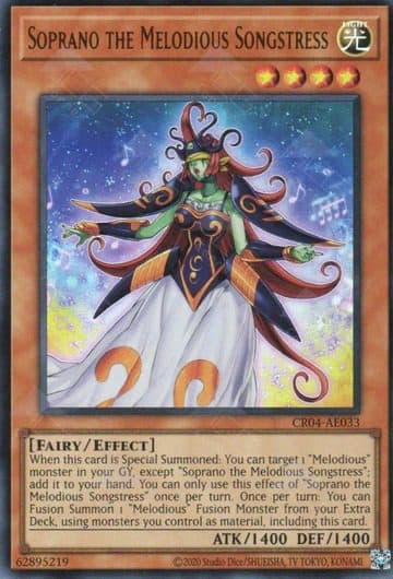 YU GI OH AE - Single Card - CR04-AE033 - Soprano The Melodious Songstress SR