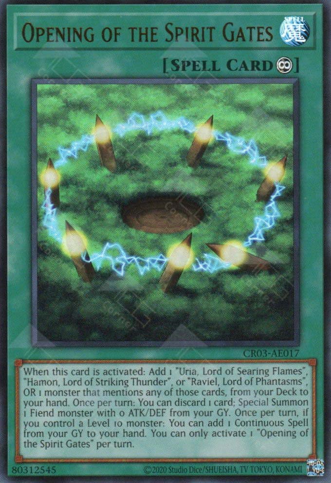 YU GI OH - CR03-AE017 - Opening of the Spirit Gates (UR)