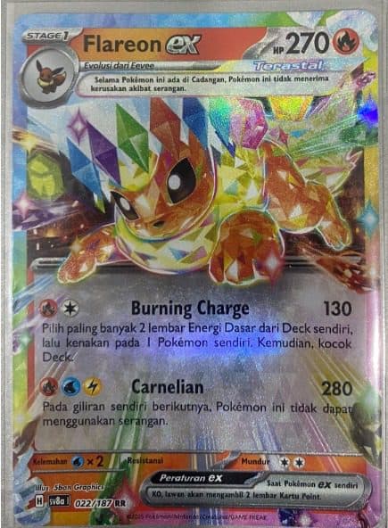 POKEMON INDONESIA – Sv8a Flareon Ex 022/187 RR