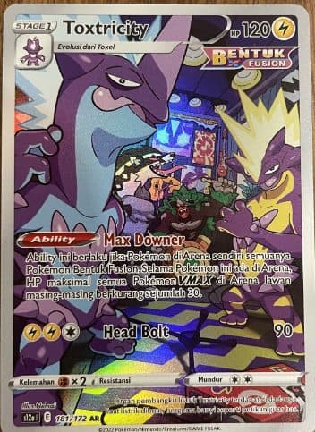 Pokemon Indonesia S12a – Toxtricity 181/172 AR 01/008/02/11/111