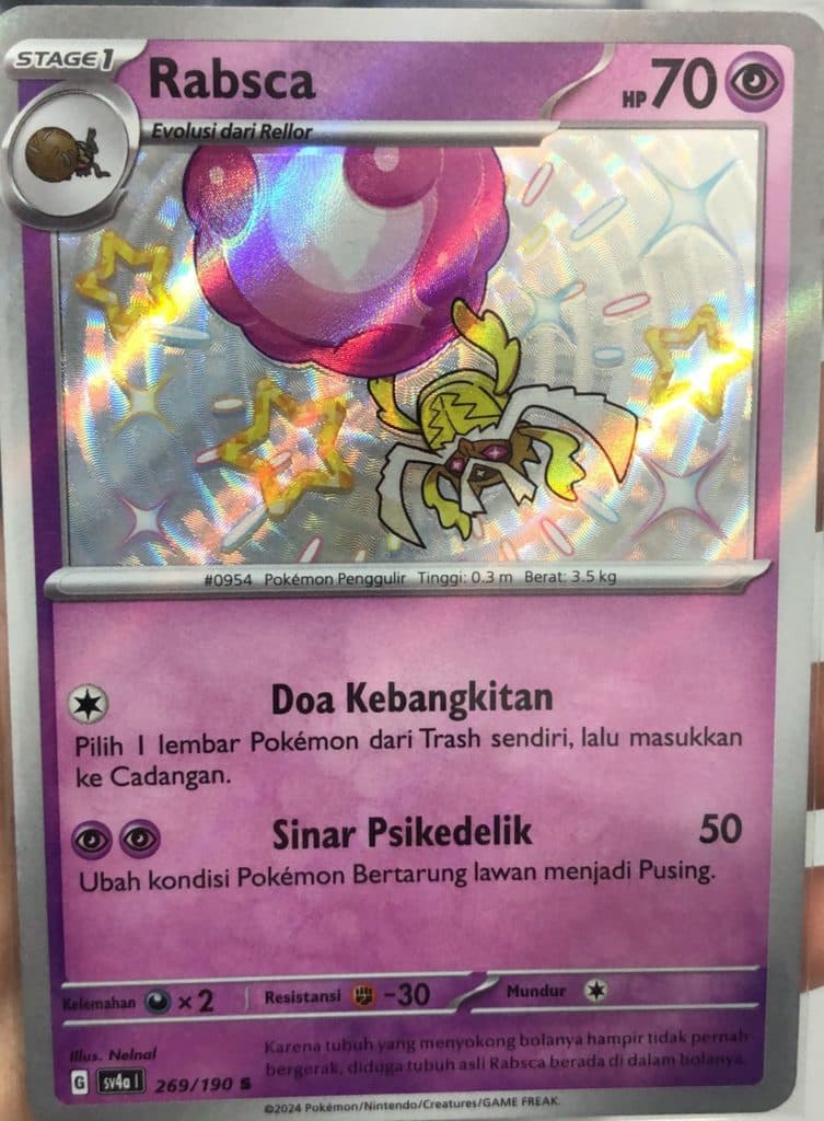 POKEMON INDONESIA – sv4a 269/190 S Rabsca 01/081/02/11/111