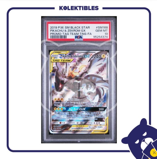 Pikachu & Zekrom GX SM168 - Pokemon Promo Tag Team 2019 English - PSA 10 - 95254374 - 01/004/02/026/113