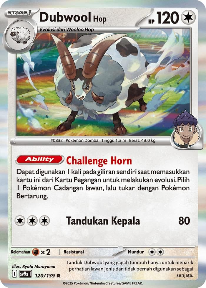 POKEMON INDONESIA – Sv9s – 120/139 R – Dubwool Hop 01/133/02/11/111