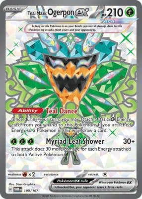 POKEMON ENGLISH - Twilight Masquerade Teal Mask Ogerpon Ex 190/167