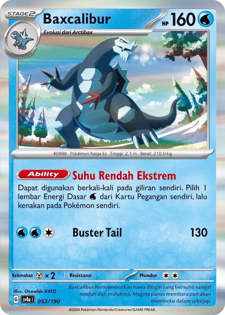 POKEMON INDONESIA SV4A Baxcalibur – 053/190 Holo