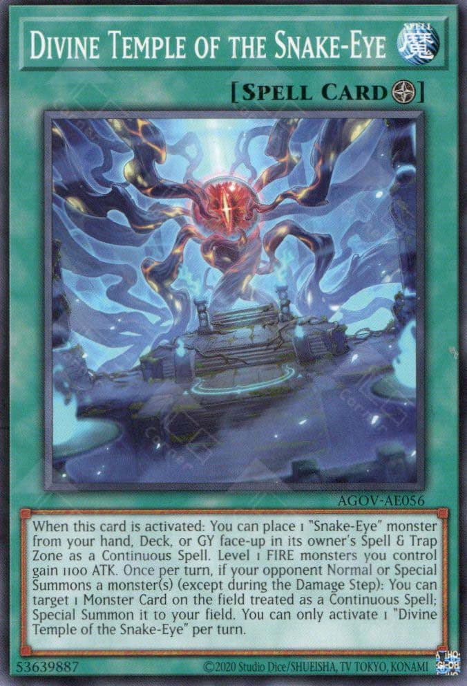 YU GI OH AE - Single Card - AGOV-AE056 Divine Temple of the Snake-Eye (N)