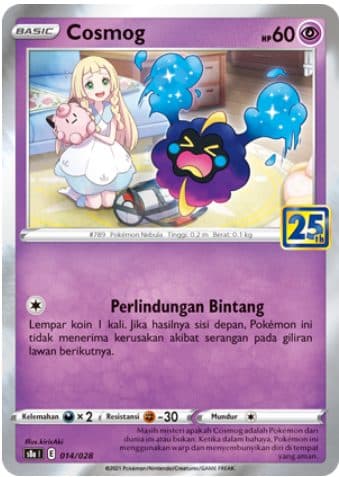 Pokemon Indonesia S8A – Cosmog 014/028 E 01/008/02/11/111