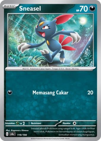 POKEMON INDONESIA SV4A SNEASEL – 119/190