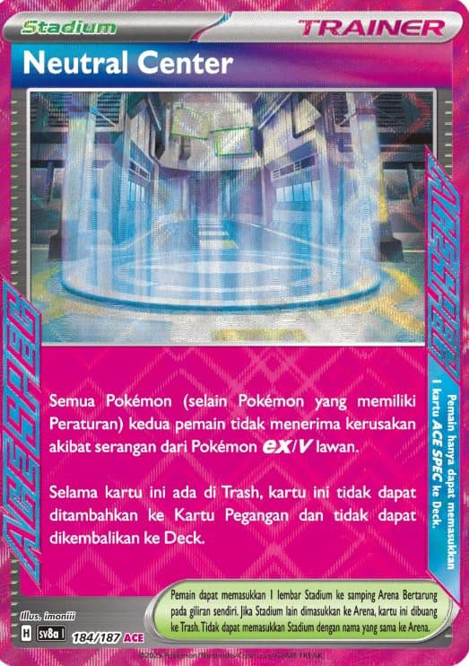 POKEMON INDONESIA – Sv8a Neutral Center 184/187 ACE