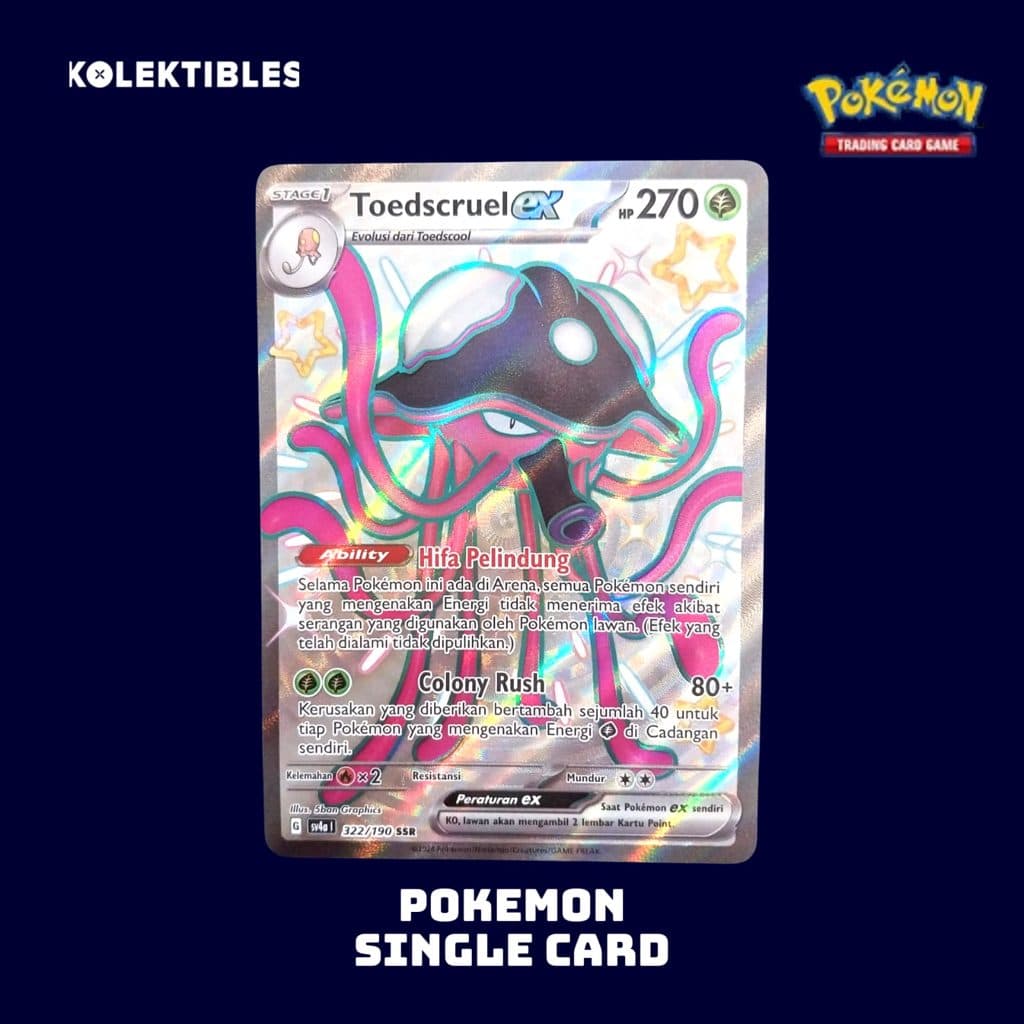 POKEMON INDONESIA - Single Card - Toedscruel ex 322/190 SSR