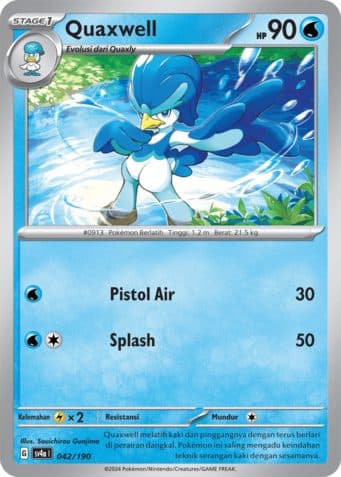 POKEMON INDONESIA SV4A Quaxwell – 042/190 Reverse Holo