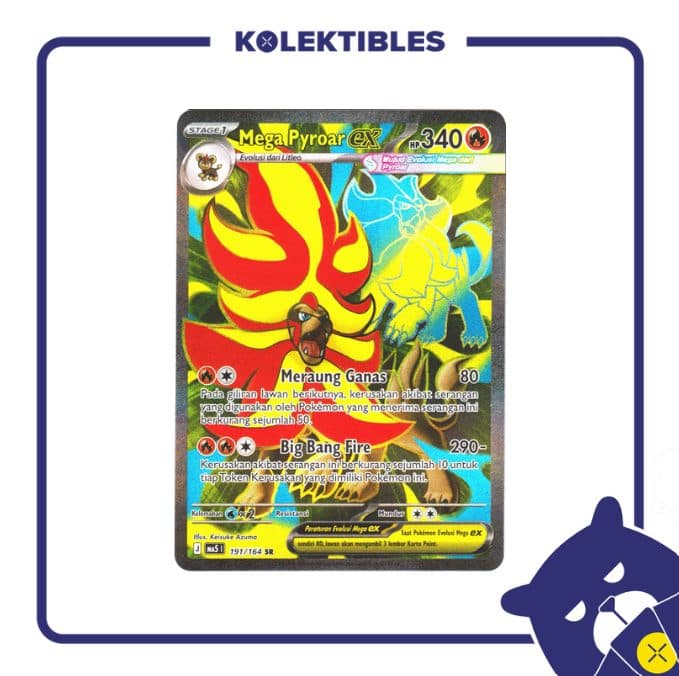 Pokemon Indonesia - MA5 191/164 SR - Mega Pyroar EX