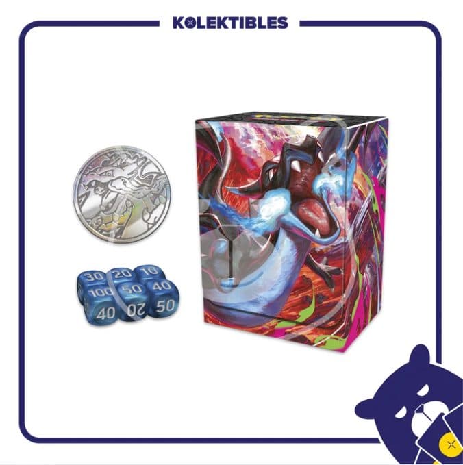 Pokemon Accessories - Deck box, Metal Coin, Damage Counter feat Mega Charizard X
