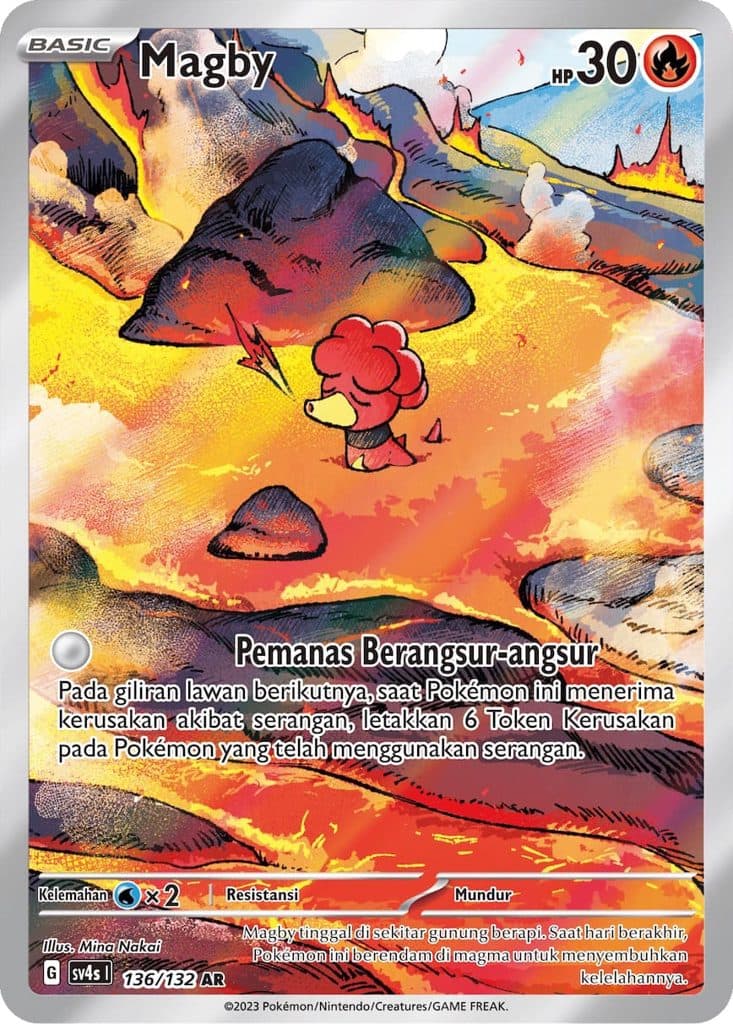 POKEMON SV4S - Magby 136/132 AR - Pertemuan Paradoks Single Card