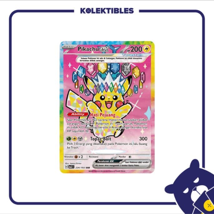 Pokemon Indonesia - MA3 234/193 SAR - Pikachu EX