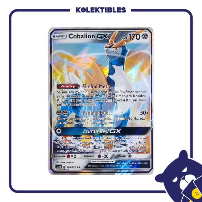 POKEMON INDONESIA - As4b - 116/178 RR - Cobalion GX 01/123/02/11/115