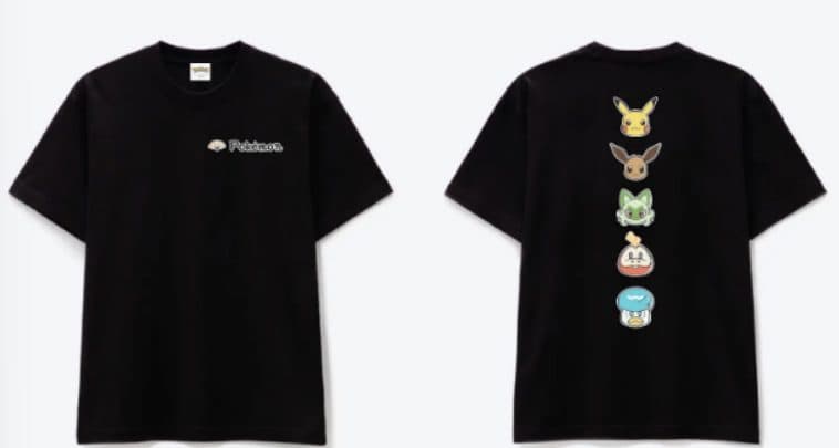 MERCH POKEMON - T-Shirt Adult Wagara Hitam