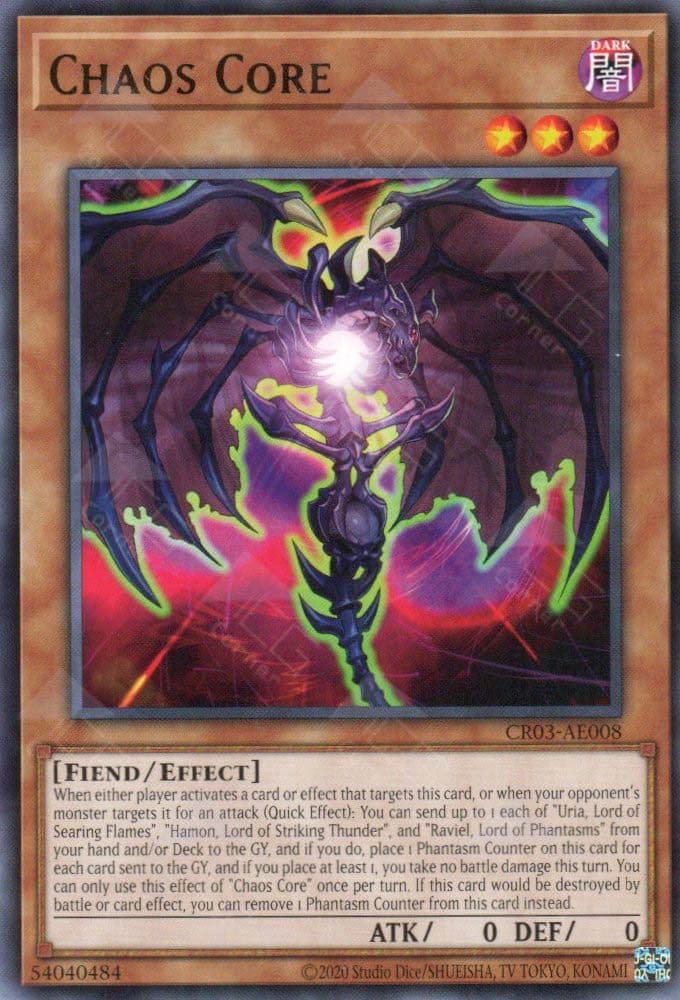 YU GI OH - CR03-AE008 Chaos Core (R)