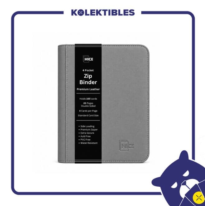 Hice – 4 Pocket Zip Binder – Grey