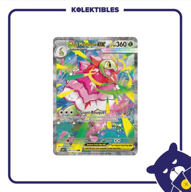 Pokemon Indonesia - MA4 169/123 SAR - Mega Meganium EX