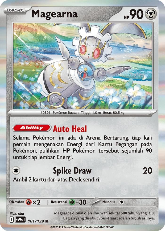 POKEMON INDONESIA – Sv9s – 101/139 R – Magearna 01/133/02/11/111