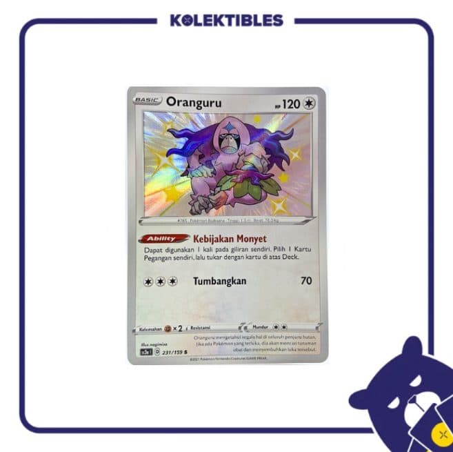 Pokemon Indonesia - Sc3a 231/159 S - Oranguru 01/002/03/11/113