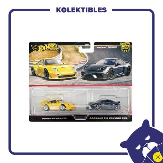 Hotwheels Premium Car Culture – Porsche 993 GT2 vs Porsche 718 Cayman GT4 01/159/07/22/190