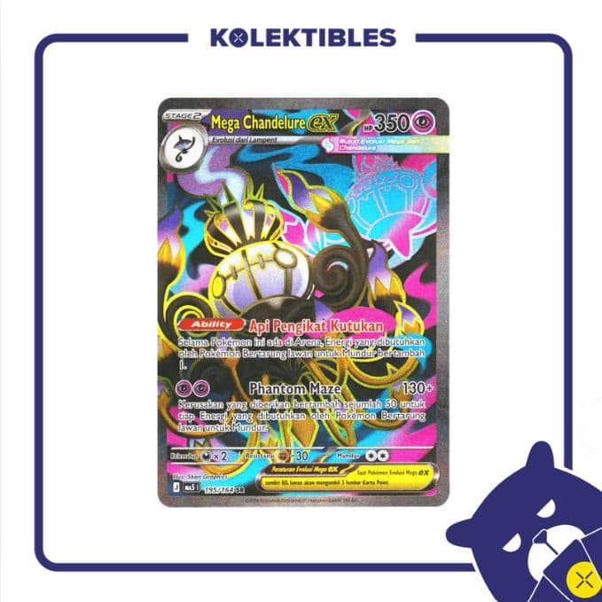 Pokemon Indonesia - MA5 195/164 SR - Mega Chandelure EX