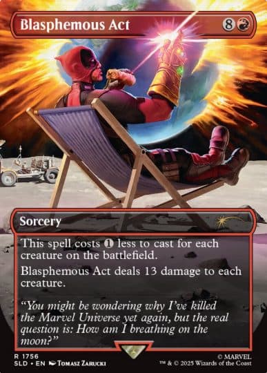 MTG – Secret Lair Deadpool – R 1756 SLD EN NonFoil – Blasphemous Act