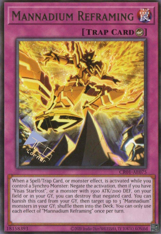 YU GI OH AE - Single Card - CR01-AE075 Mannadium Reframing (R)