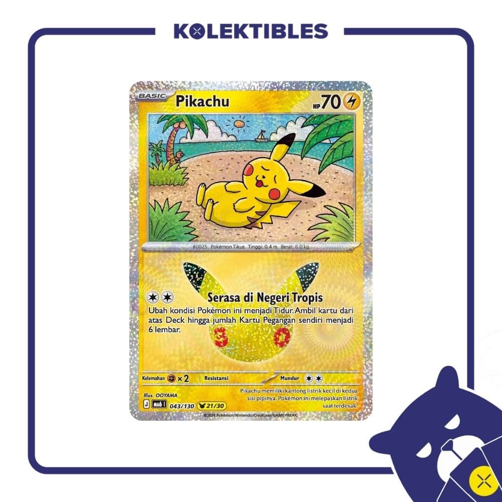 Pokemon Indonesia - MA6 043/130 – Pikachu 21/30