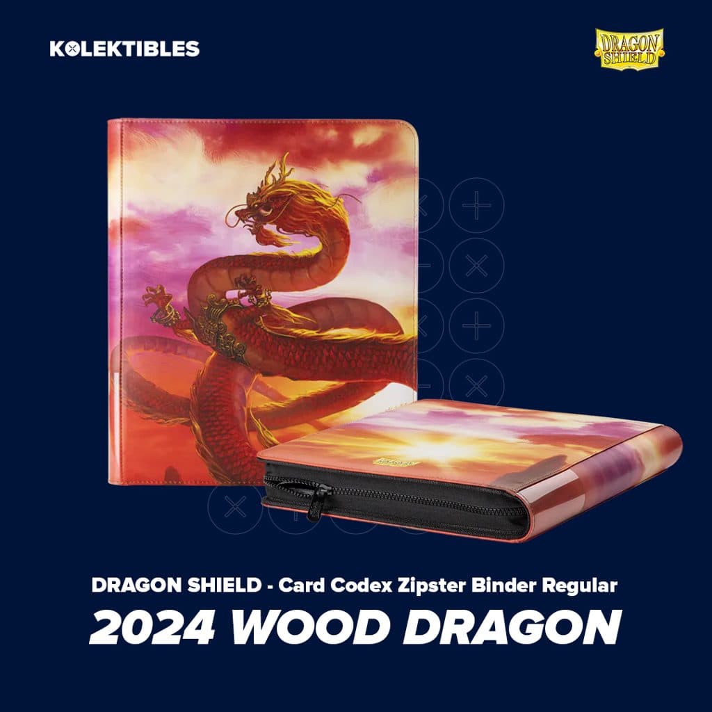 DRAGON SHIELD - Card Codex Zipster Binder Regular - 2024 Wood Dragon