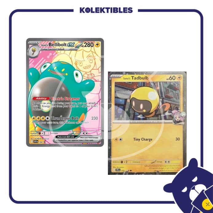 Pokemon English – Promo Card SVP EN – Iono’s Bellibolt EX & Tadbulb (Set of 2)