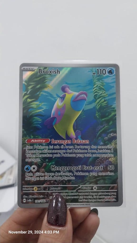 POKEMON INDONESIA - Sv8s Bruxish 191/182 AR