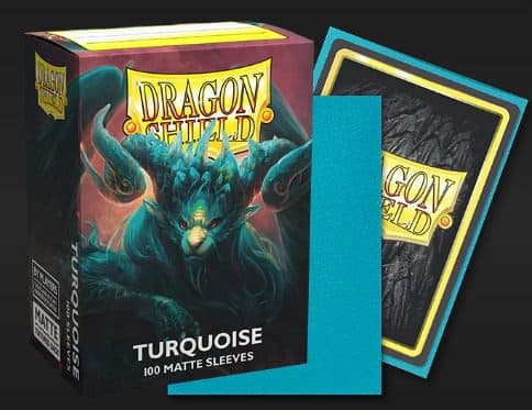 DRAGON SHIELD - 100 STD Matte Sleeves - Turquoise