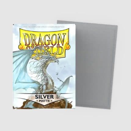 DRAGON SHIELD - 100 STD Matte Sleeves - Silver