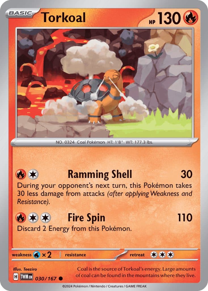 POKEMON ENGLISH - Twilight Masquerade - 030/167 - Torkoal
