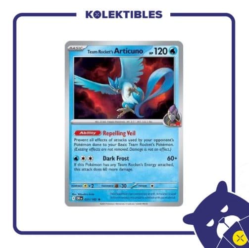 Pokemon English – DRI EN 051/182 Team Rocket’s Articuno 01/133/02/11/112