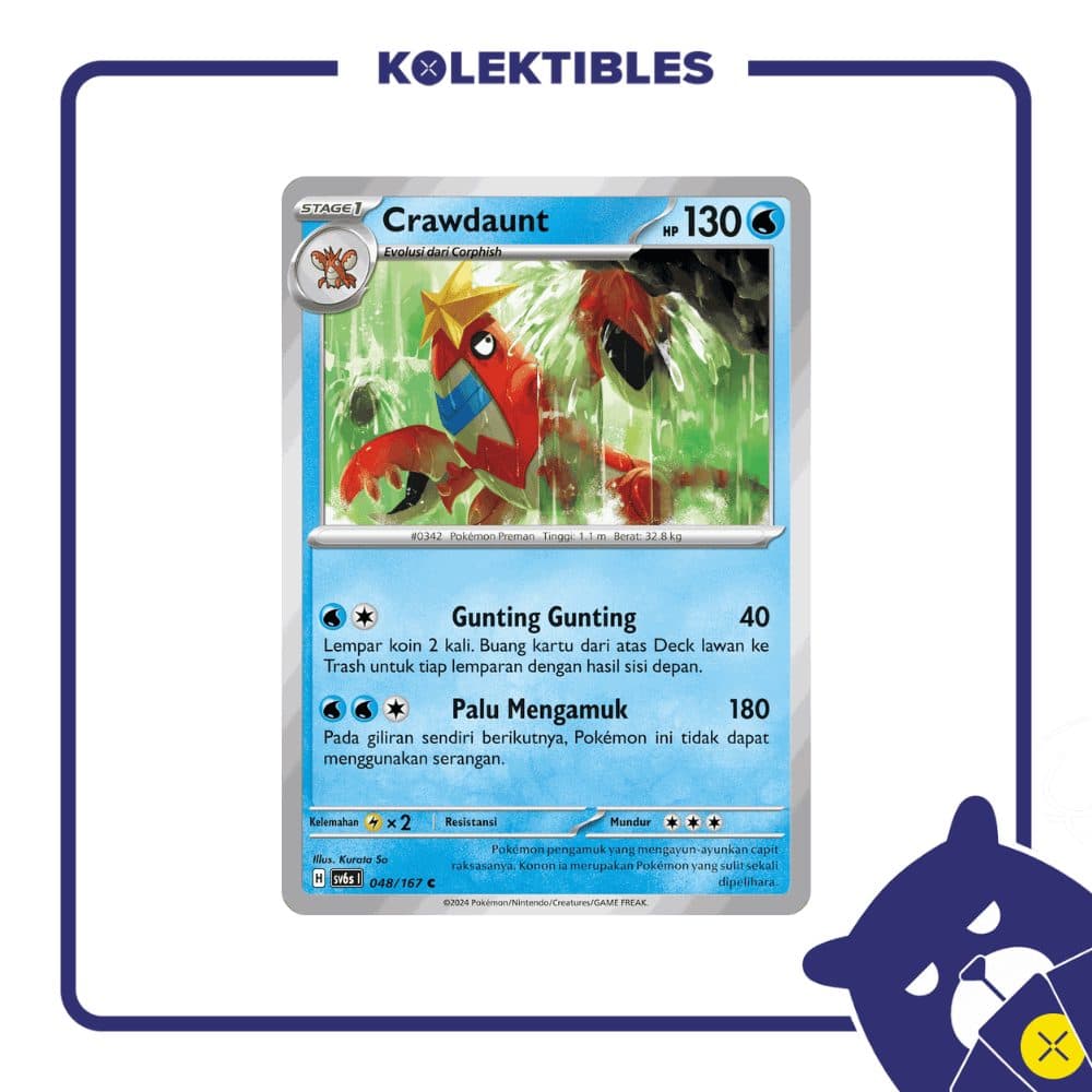 Pokemon English - TWM EN 048/167 Crawdaunt